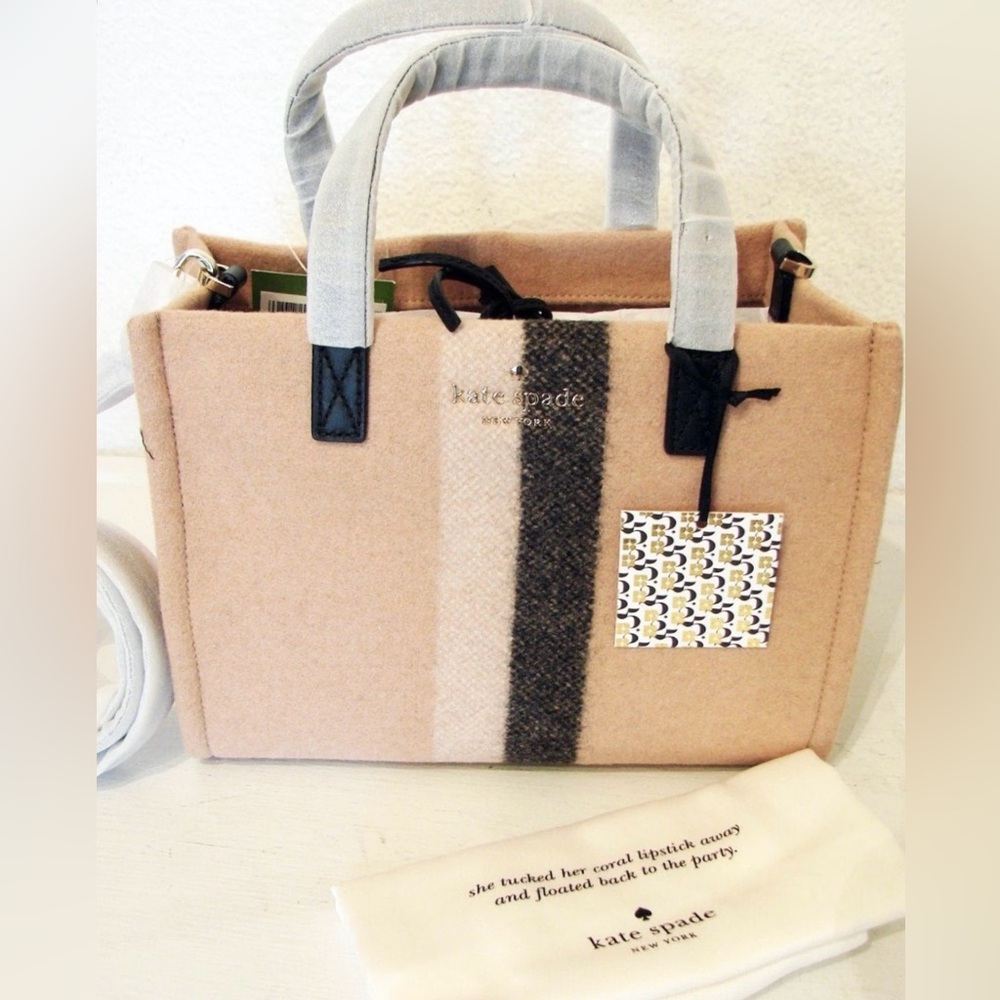 NWT KATE SPADE WASHINGTON SQUARE SAM FELT TOTE CROSSBODY - Picture 8 of 12
